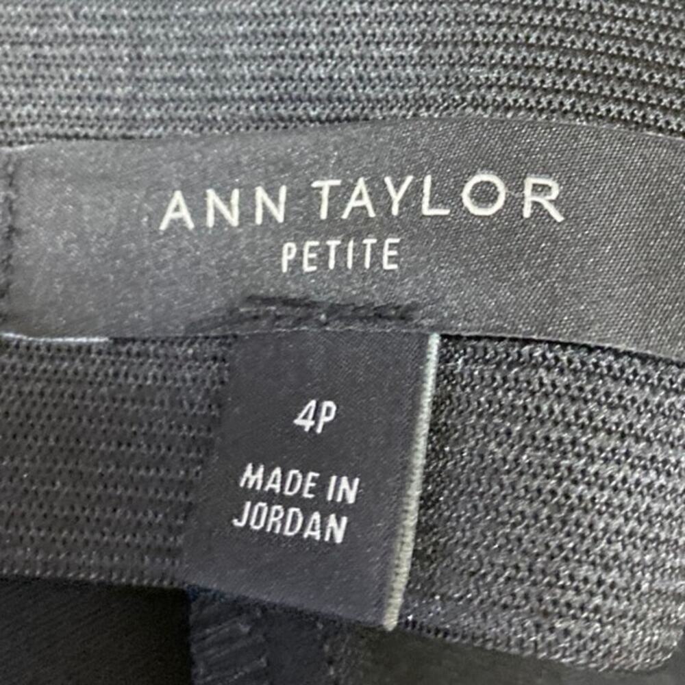 Ann Taylor Women's Black High Waisted Zipper Skinny Trousers Pants Size 4 Petite - Picture 5 of 5